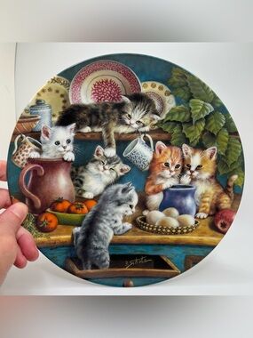 Bradford Exchange Kitchen Capers "Litter Rascals" Cat Porcelain Collector Plate
